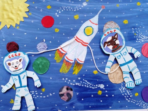 Аппликация на конкурс космос