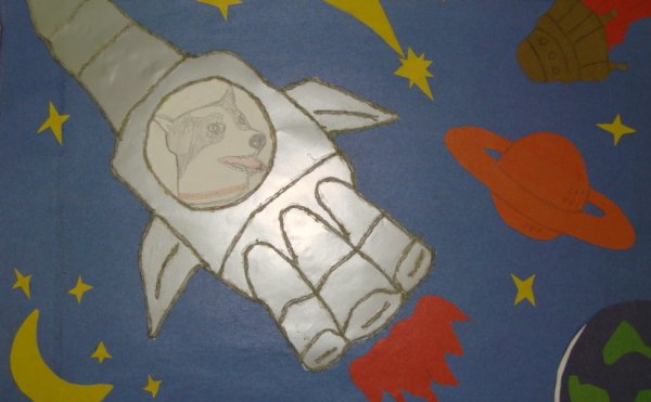 Белка и стрелка поделка ко Дню космонавтики