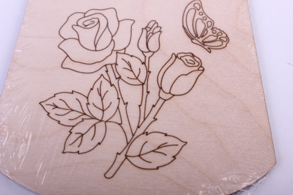 Выжигание цветов на доске