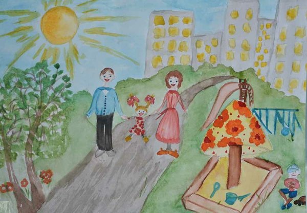 Город счастливого детства рисунок