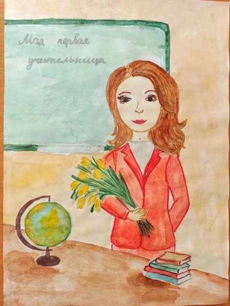 Моя учительница рисунок
