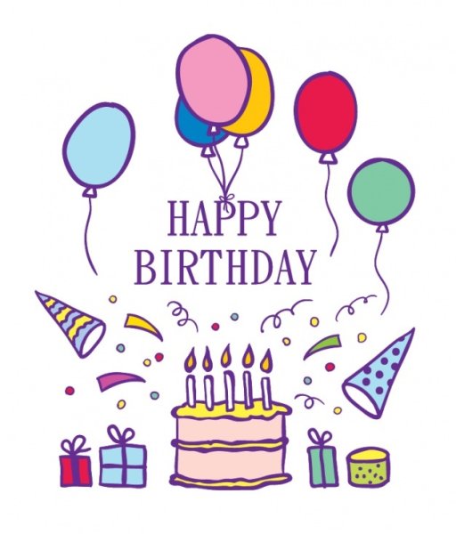 Лёгкие рисунки для открытки на день рождения