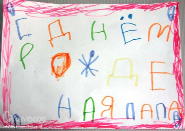 Подарок папе на день рождения рисунок