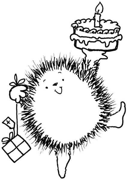 Черно белая открытка с днем рождения