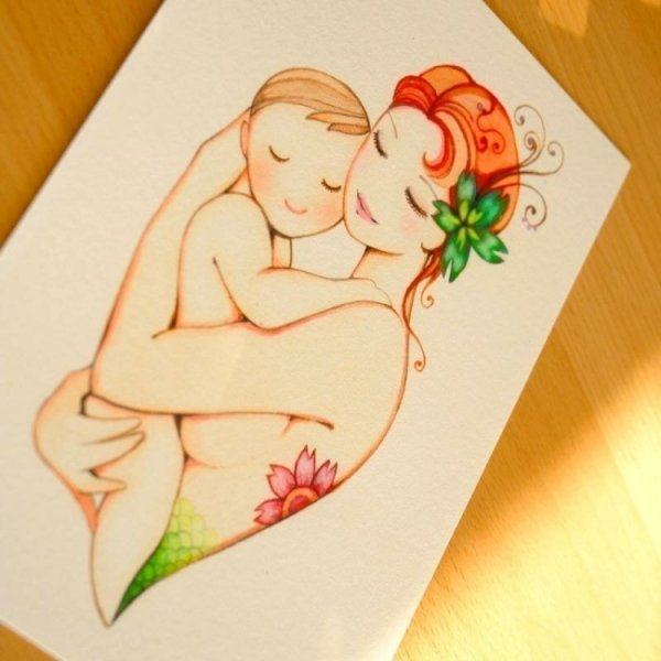 Рисунок маме на др