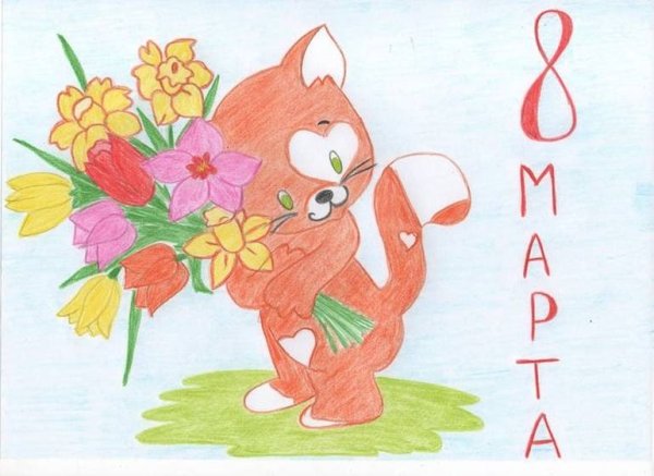 Идеи рисунков на 8 марта