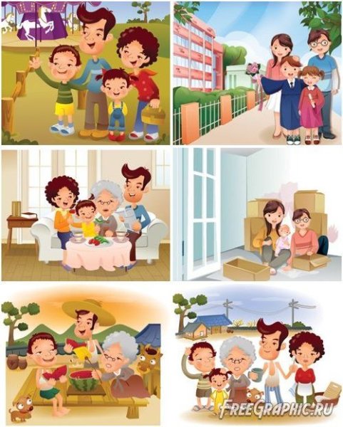 Семейные выходные рисунок