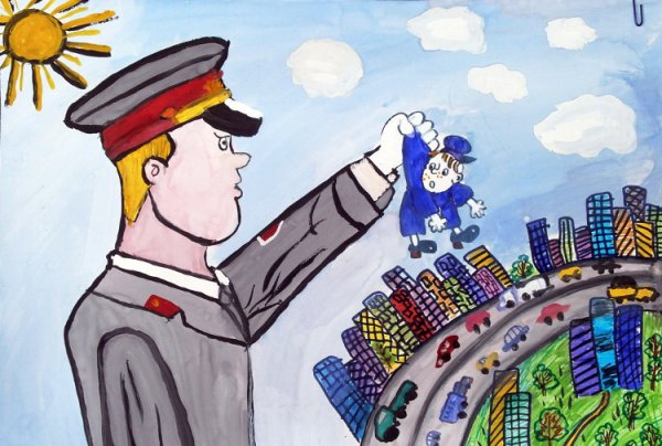 Полиция глазами детей рисунки