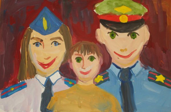 Рисунок к Дню полиции на конкурс