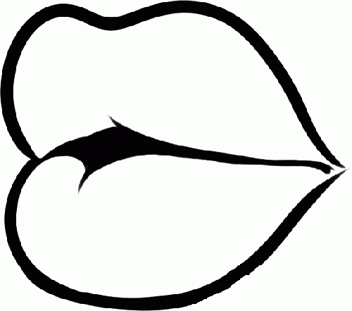 Губы раскраска для детей