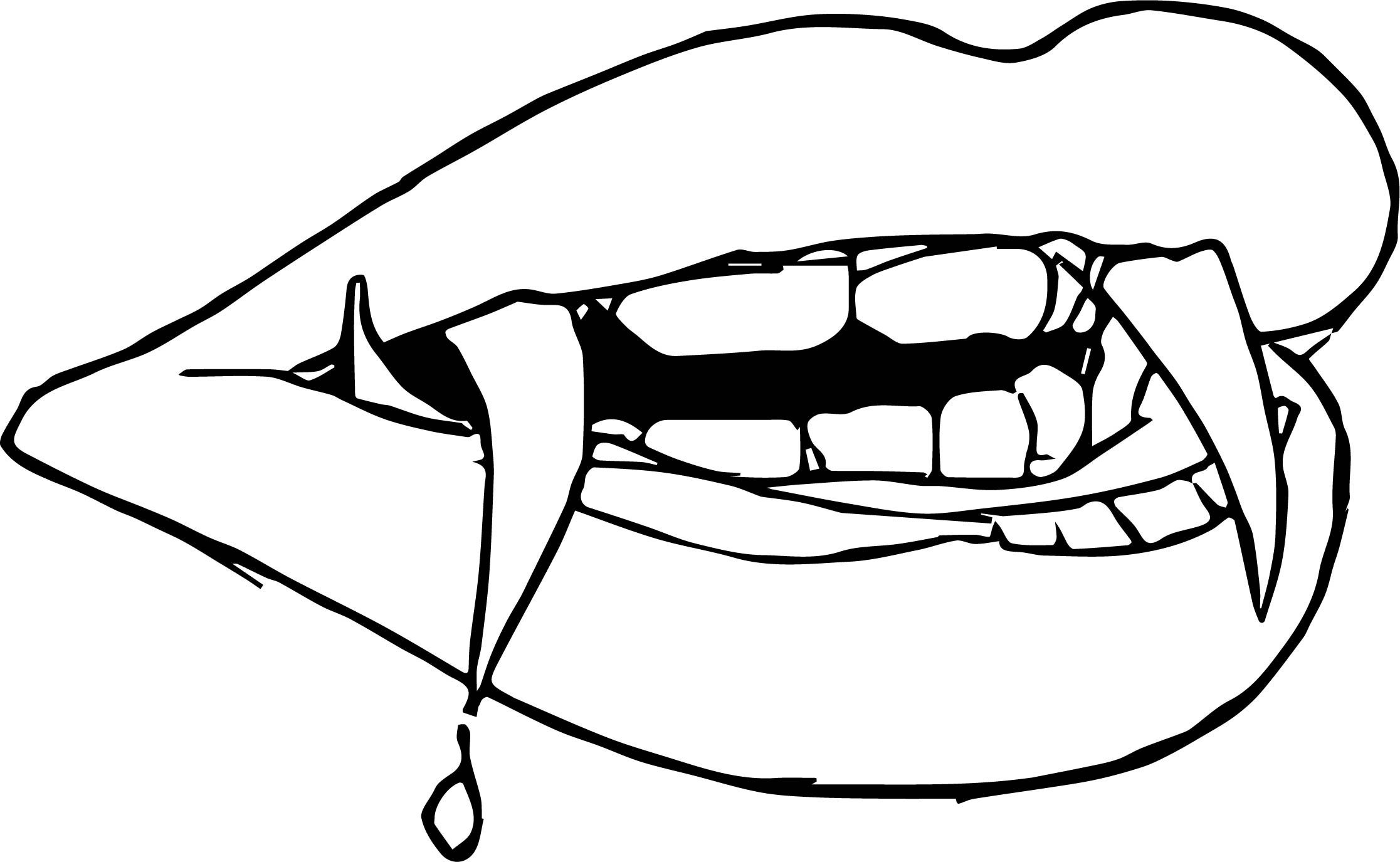Вампирские зубы раскраски