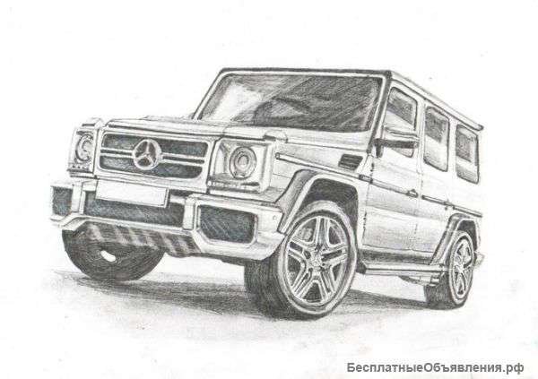 Раскраска Мерседес Гелендваген g63