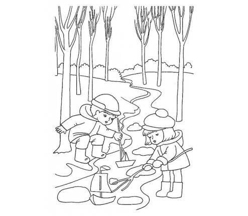 Весенние раскраски для средней группы