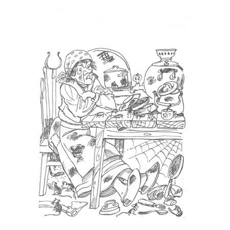 Сказки Корнея Чуковского раскраски Федорино горе