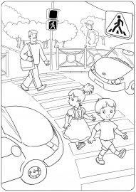 ПДД раскраска для детей