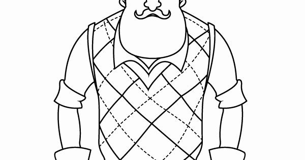 Привет сосед раскраска