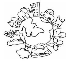 Земля раскраска