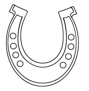 Подкова раскраска