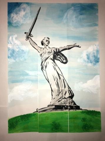 Нарисовать памятник Мамаев Курган