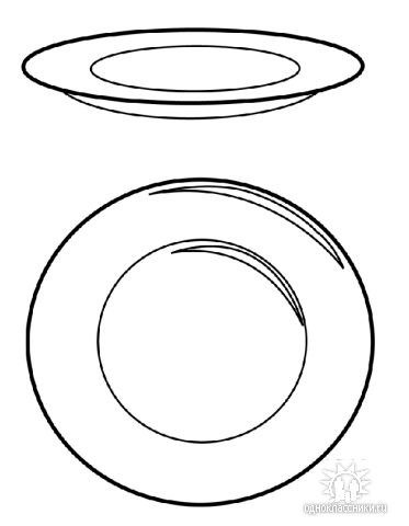 Тарелка раскраска