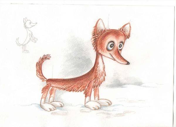 Каштанка карандашом