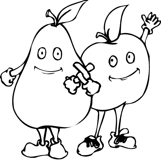 Здоровое питание раскраска для детей