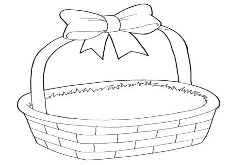 Корзина раскраска для детей