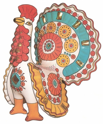 Рисование Дымковский индюк