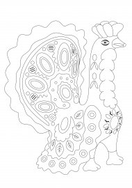 Дымковский петушок раскраска