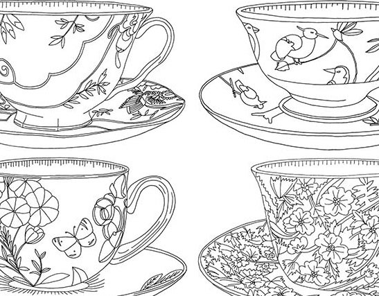 Раскраска чаепитие