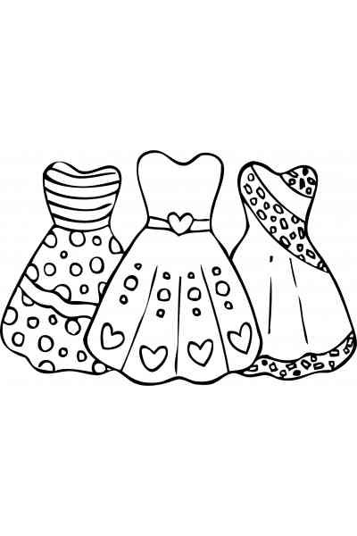 Трафарет платья для рисования
