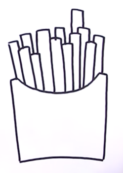 Рисунки раскраски картошка фри (41 фото)