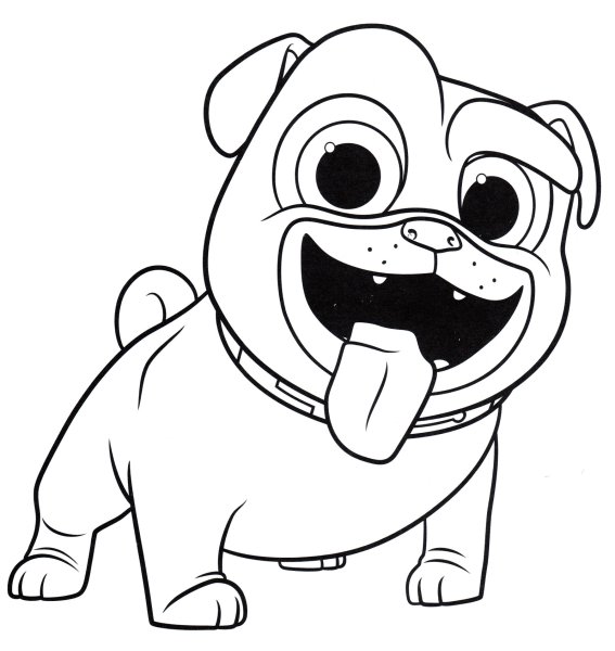 Бинго и Ролли раскраска