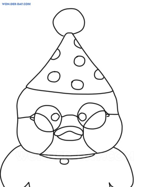 Уточка лалафанфан раскраска