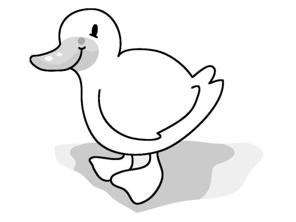 Уточка для раскрашивания