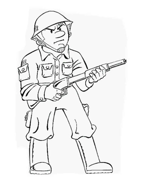Солдат раскраска для детей