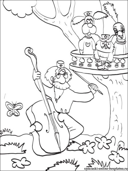 Раскраска Мойдодыр Чуковский