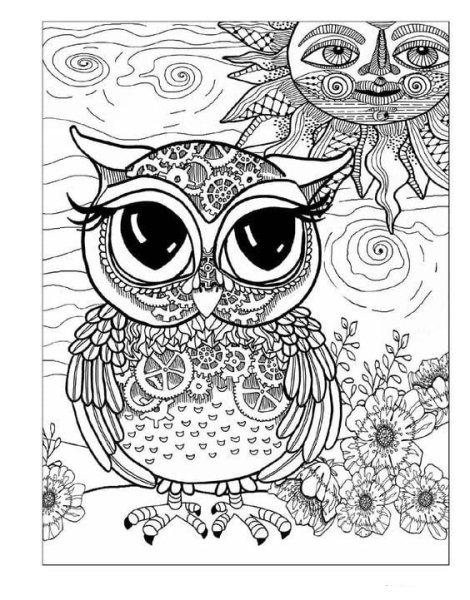 Раскраска Совенок