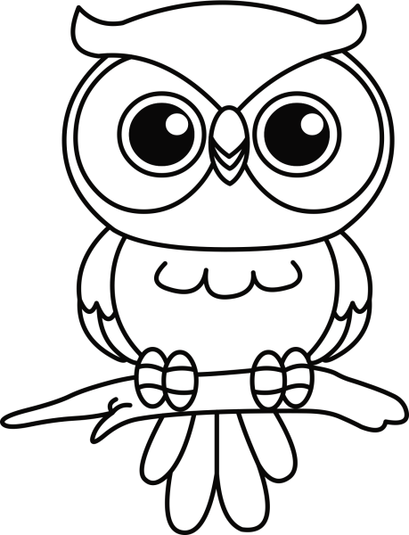 Сова раскраска