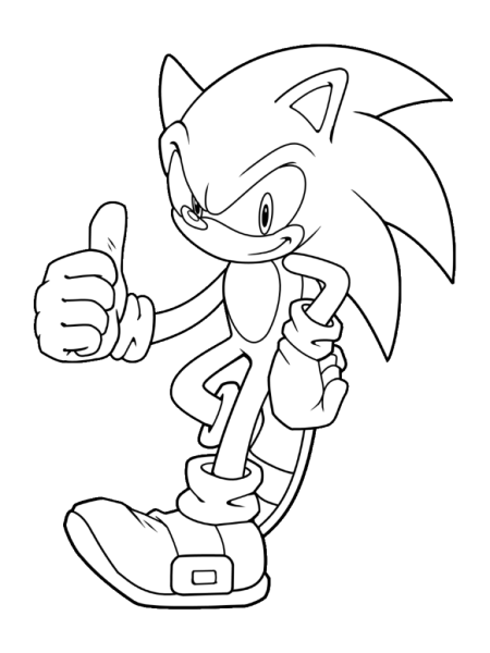 Гипер Соник раскраска