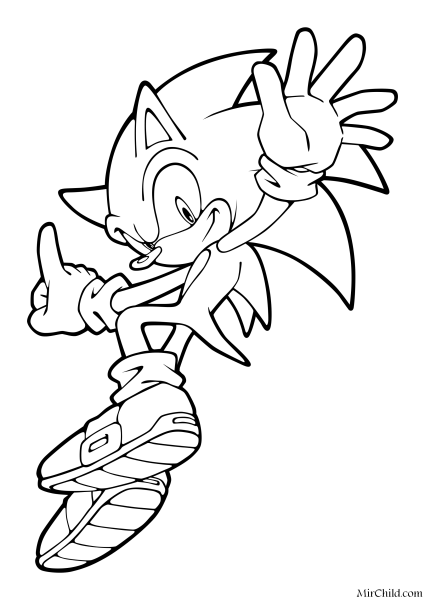 Раскраска Соник бум