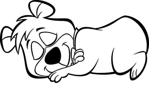 Раскраска спящие животные