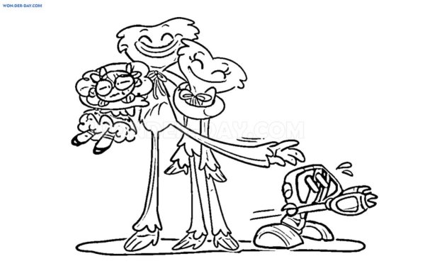 Киси МИСИ Poppy Playtime раскраска