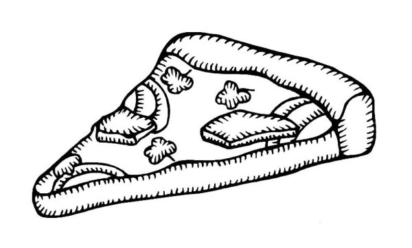 Вредная еда раскраска