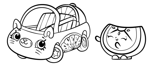 Распечатка машинки для девочек