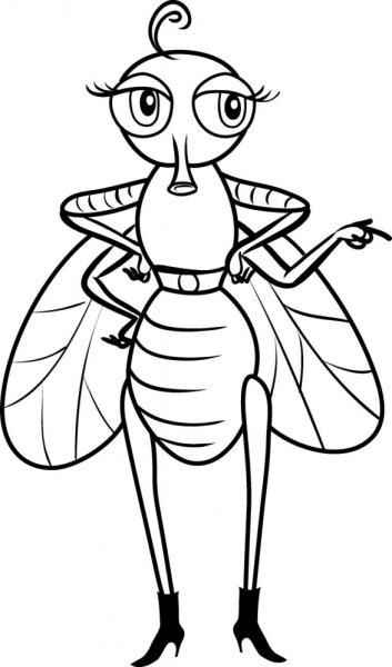 Муха Цокотуха раскраска для детей по сказкам Корнея Чуковского