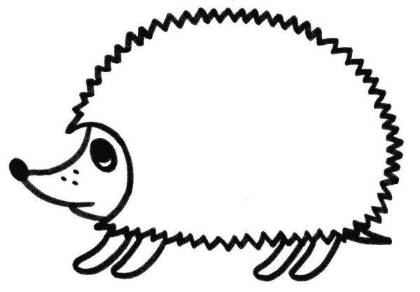 Ёжик раскраска для детей