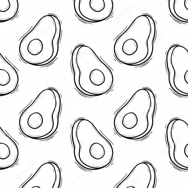 Раскраска авокадо