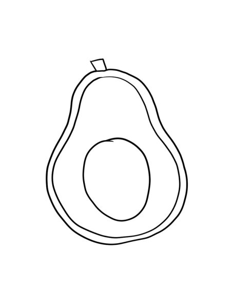 Раскраска авокадо