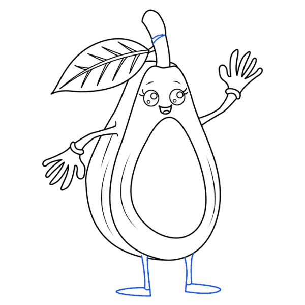 Авокадо для раскрашивания детям